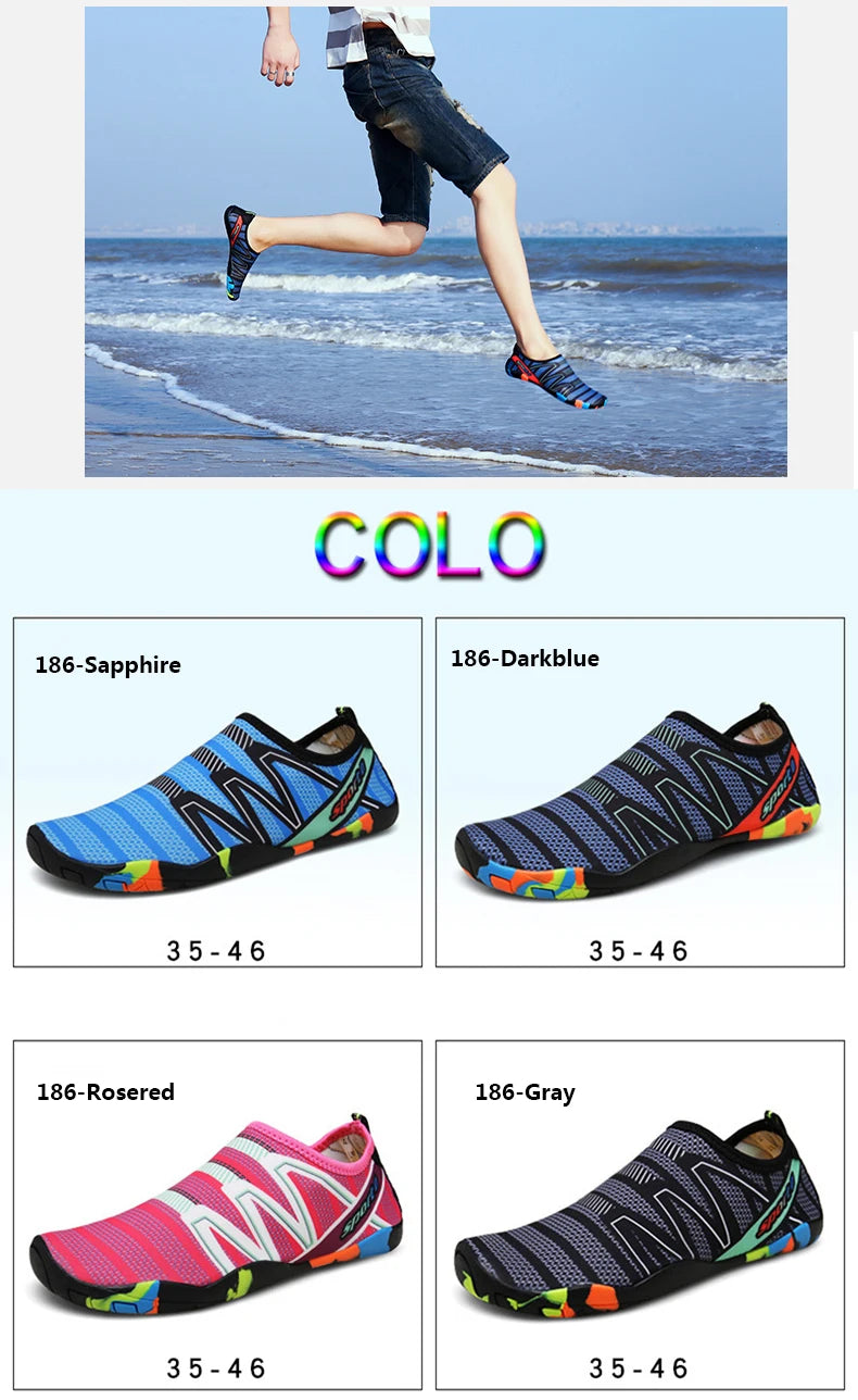 2023 Yoga Sports Water Sneakers, Unisex Swimming Aqua Seaside Barefoot Slippers, Surf Upstream Light Quick-Drying Beach Water Shoes
