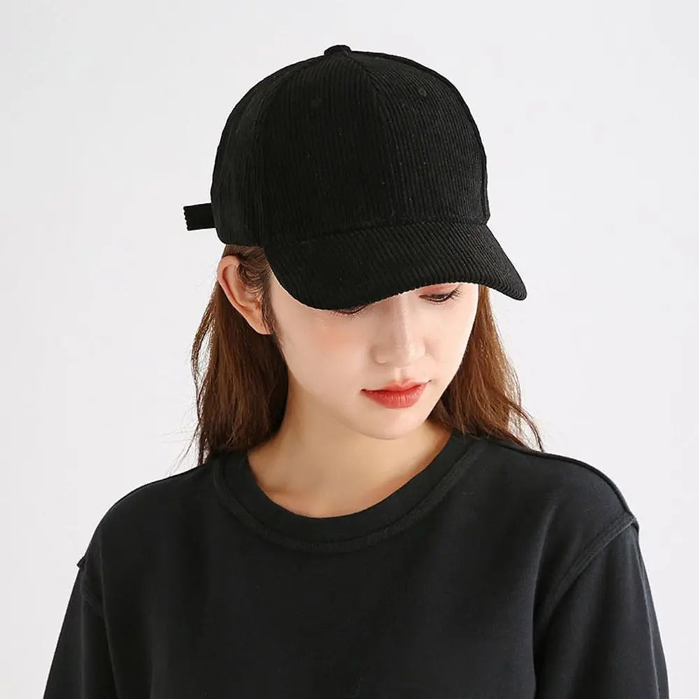 Unisex Corduroy Corduroy Baseball Cap Adjustable Sun Hat Hip Hop Cap Men