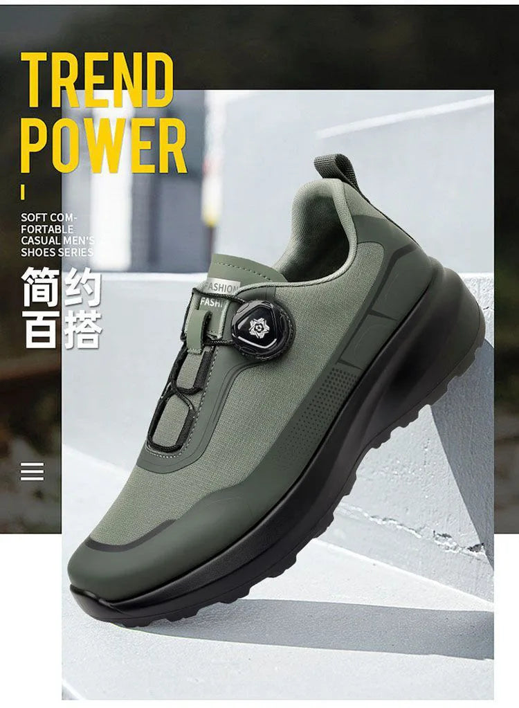 Outdoor Men's Sneakers 2026 New Spring and Summer Thick-Soled Sports Shoes Men's Hiking Daddy Shoes Casual Footwear for Men