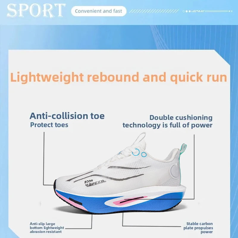 Men's Carbon Board Running Shoes Marathon Long-Distance Running Sports Shoes Support Stable Casual Women's Breathable Running Shoes
