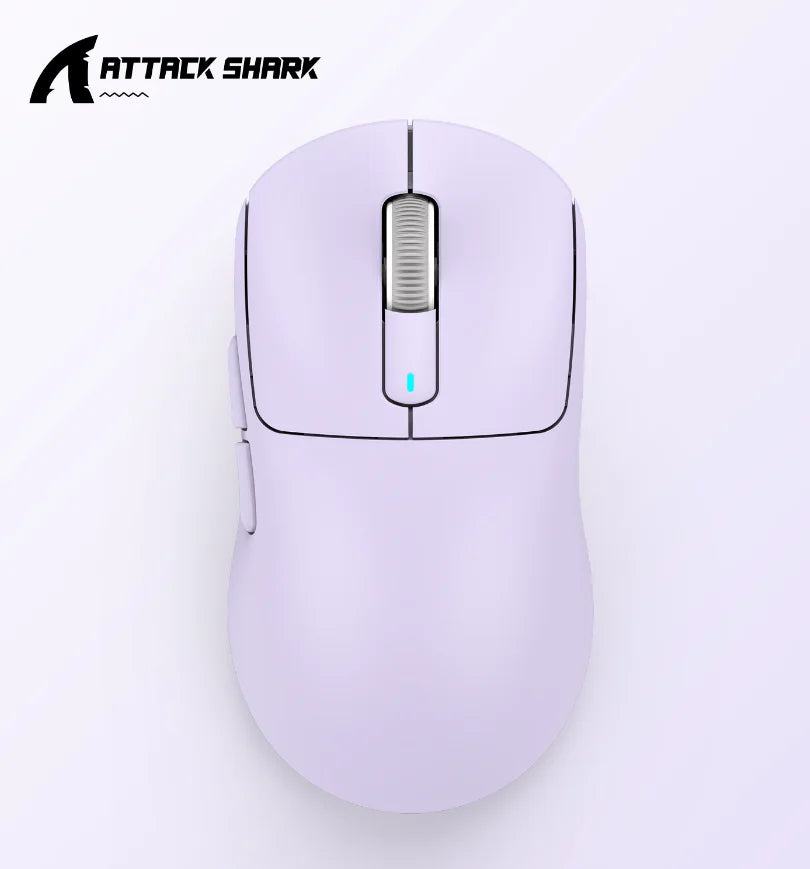 Mouse ATTACK SHARK X3 trimodo 1K Hz, mouse inalámbrico Bluetooth X3Pro 4K Hz ligero, PAW3395, velocidad móvil 650IPS