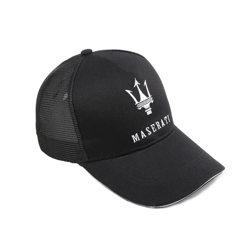 Für Maserati Baseballcaps für Herren und Damen, bestickt, verstellbar, Hip-Hop-Sonnenhut für Outdoor-Sport, Wandern, Laufen, aus Baumwolle, Geschenk, Radkappe