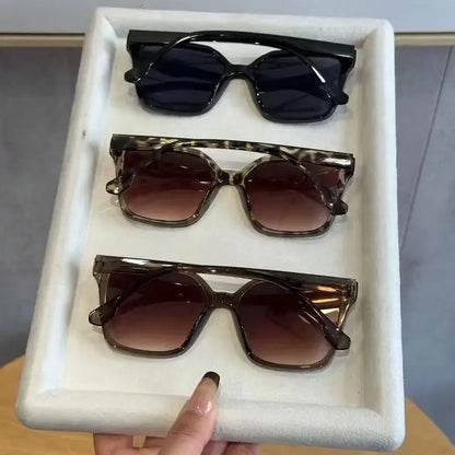 3Pcs Women's Retro Fashion Oversized Rectangular Frame Combination Sunglasses Uv Protection Outdoor Sunglasses