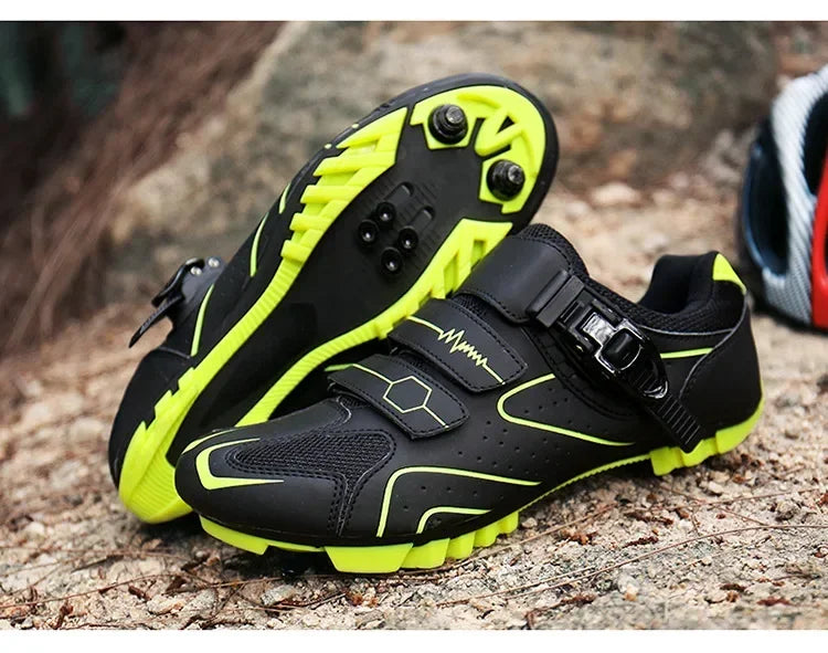 Unisex Hard Sole Cycling Shoes – 4-Season Road Bike Lock Pedal Shoes for MTB Outdoor Sports