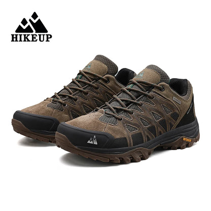 HIKEUP Fashion Outdoor Shoes Hiking Men's Sports Casual Mountain Trekking Boots Camping Sneakers for Men Non-slip Wear-resistant