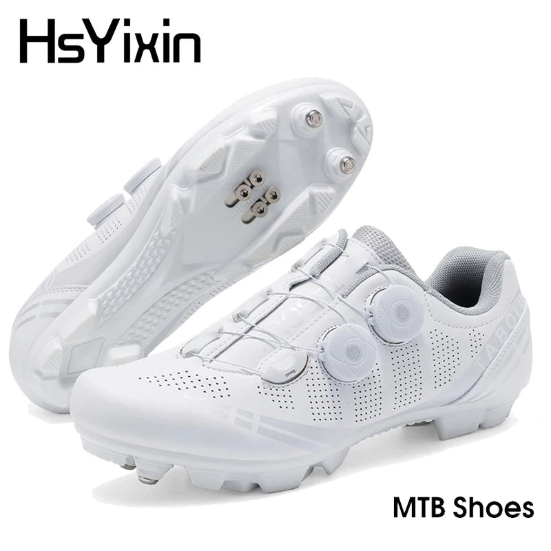 MTB Cycling Shoes Breathable Men’s and Women’s Off-Road Mountain Bike Cycling Shoes Self-Locking Speed Mountain Bike Pedal Shoes