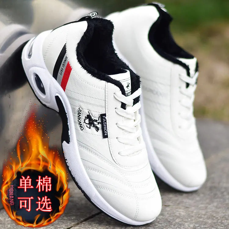 Men's Leather Sneakers Casual Versatile Outdoor Non-slip Running Footwear Fashion Men's Board Shoes Zapatos Homme