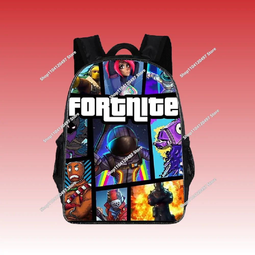 3-teiliges Set Fortnite-Gaming-Rucksack, Anime-Cartoon, große Kapazität, Schultaschen für Schüler, Federmäppchen, Kawaii-Lunchbag, Geburtstagsgeschenke