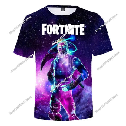 T-shirt 3D natalizia Fortnite, maglietta Battle Royale streetwear per bambini, Victory Game, uomo e donna, T-shirt Harajuku per adolescenti