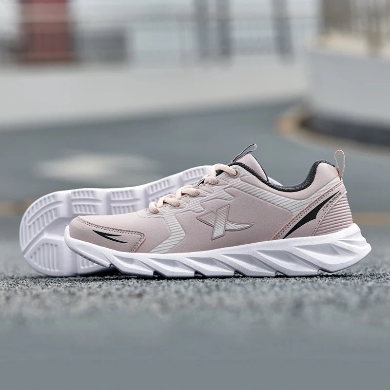 Xtep Running Shoes Non-Slip Soft Women's Sports Shoes Leather Upper Shock Absorption Female Sneakers For Women 879318110073