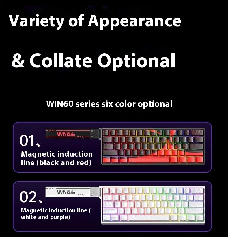 AULA WIN60 HE MAX E-Sports Keyboard 8K Polling Magnetic Swaps 0% Dead Zone RGB Unlock Dominance with This Hot Swappable Beast