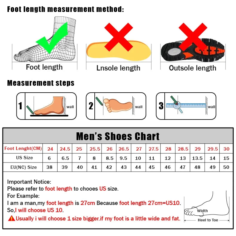 Size 39-47 Men's Aqua Shoes Anti-Slip Male Sneakers Mountain Hiking Shoes Quick-Drying Water Shoes Soft Casual Sneakers 2024