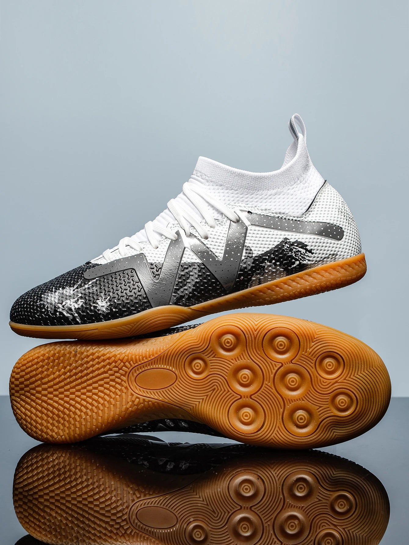 Professionelle Hallenfußballschuhe für Herren mit flacher Sohle – strapazierfähige, komfortable Trainingsschuhe für Erwachsene und Teenager, rutschfeste Fußballschuhe