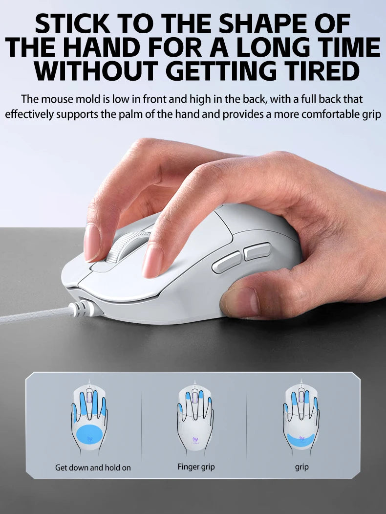 2026 Wired Gaming Mouse Cute Personalized Anti Slip Sticker 6-Key Office Mouse Suitable For Desktop And Laptop Computers NEW HOT
