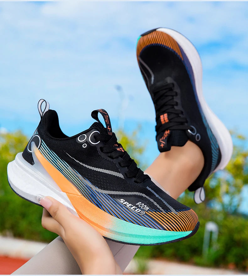 Scarpe da corsa marathon professionali da uomo e donna 2025 con piastra in carbonio, ammortizzazione, ultra leggere, supporto stabile, scarpe sportive