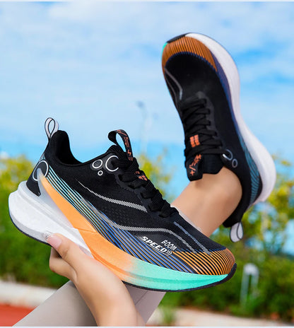 Scarpe da corsa marathon professionali da uomo e donna 2025 con piastra in carbonio, ammortizzazione, ultra leggere, supporto stabile, scarpe sportive