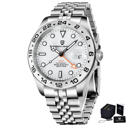 Pagani Design 2026 Nuevo reloj de buceo para hombre 42mm zafiro mecánico automático GMT 100m resistente al agua PD1682