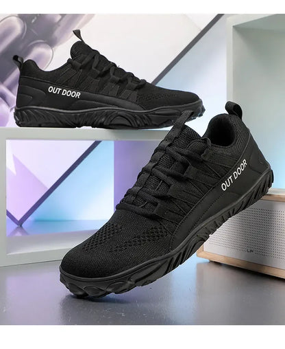Scarpe da uomo semplici e leggere da trekking sportivo 2025, barefoot a punta larga, multifunzionali casual in mesh traspirante per camminare