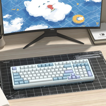 KBDiy GMK Illusion Tastenkappen Cherry-Profil Double-Shot PBT ISO-Tastenkappen für Gamer Mechanisches Tastatur-Kit Gaming Point Retro-Tastenkappe