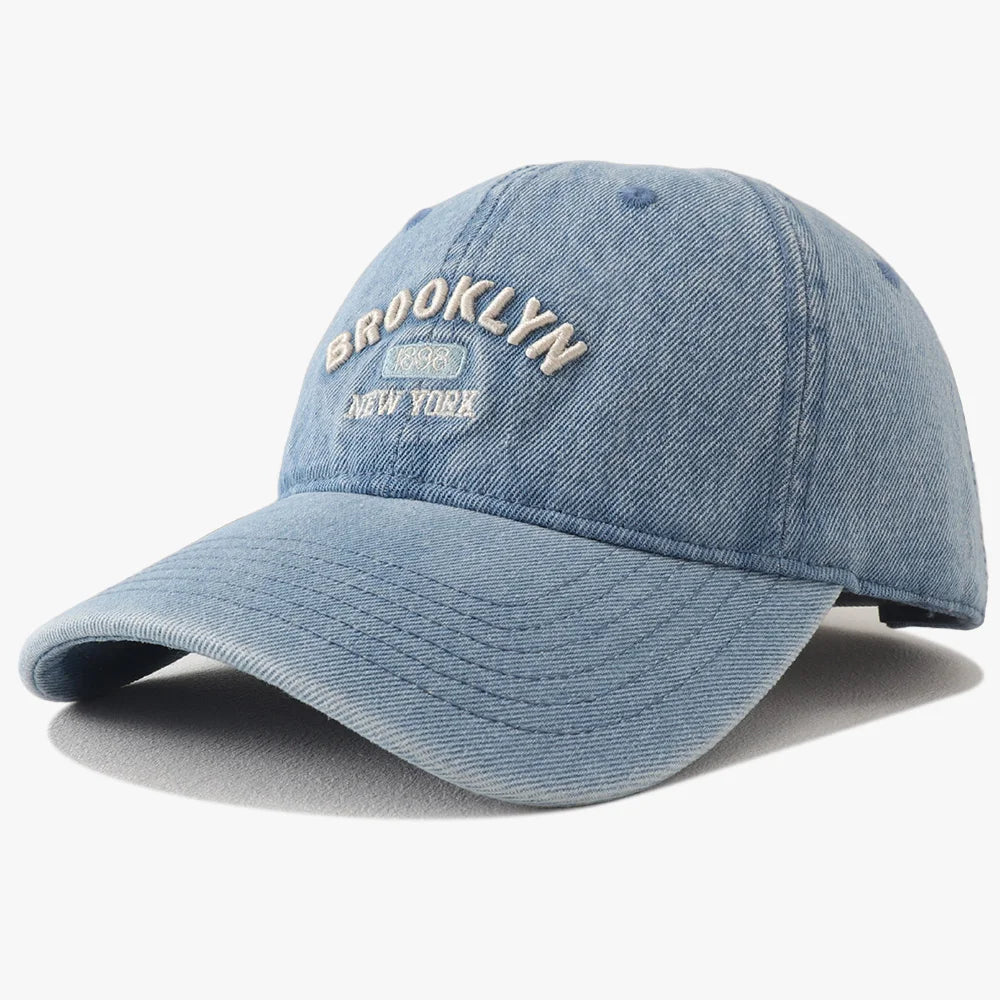 2025 New Vintage Denim Visors Hat Fashion Jeans Baseball Cap Unisex Letter Embroidery Hip Hop Snapback Caps Cool Casquette