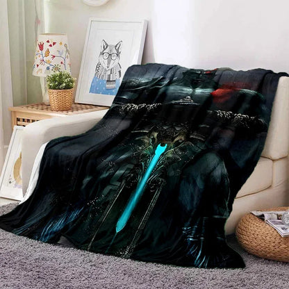 God of War Games Kratos Cartoon Soft Flannel Blanket for Beds Bedroom Sofa Picnic,Throw Blanket for Cover Outdoor Leisure Gift