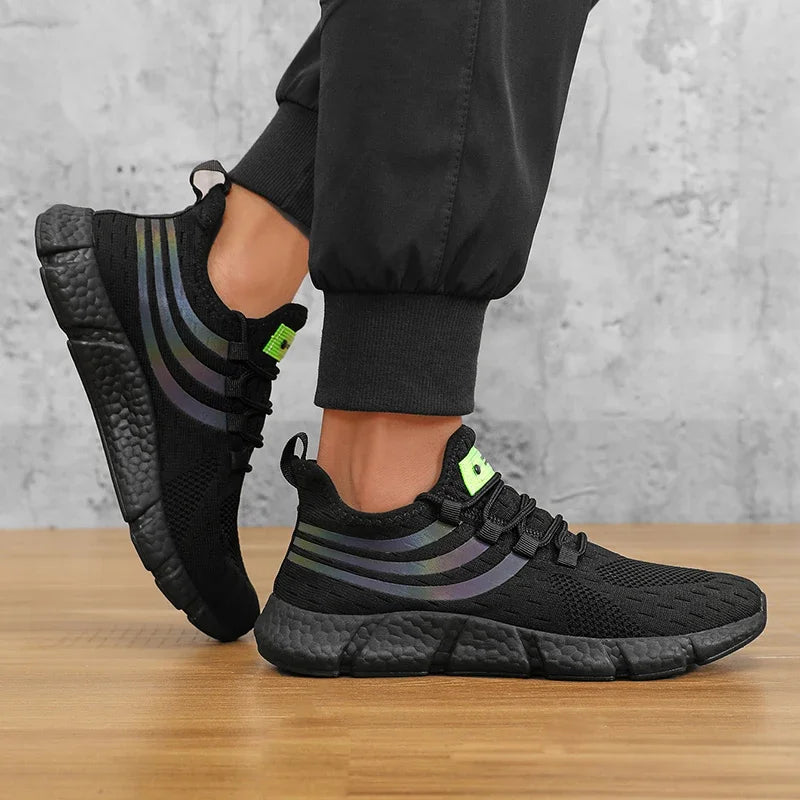 Men's Casual Sports Shoes Breathable Lightweight Sneakers Anti-Slip Flats Outdoor Running Walking Tennis Athletic Jogging Shoes