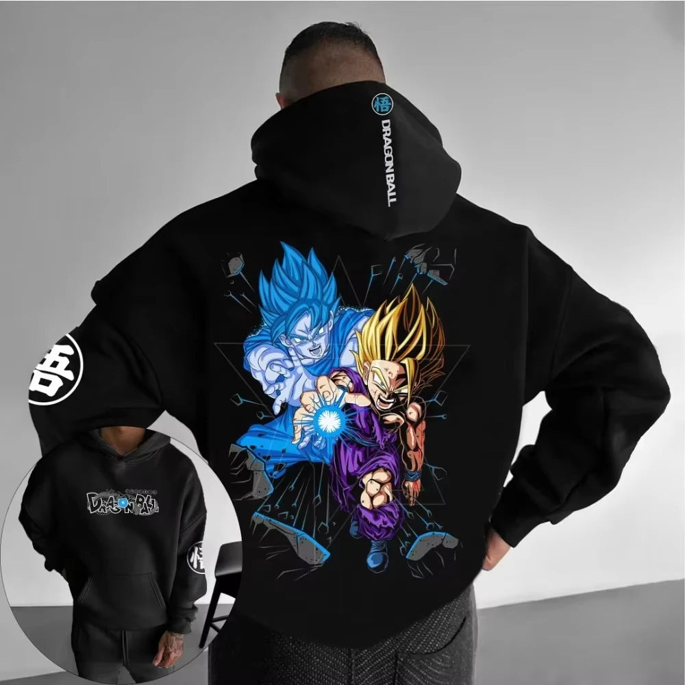 Dragon Broly Genuine Joint Men's Pullover 2025 Autumn and Winter New Loose Casual Gym Sports American Hip Hop Sweater Top