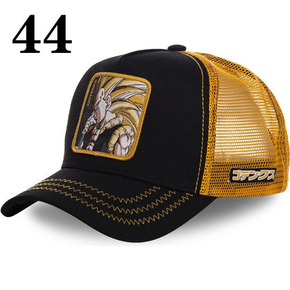 New Dragon Ball DRAGONBALL Mesh Cap Cartoon Mesh Cap Men And Women Baseball Cap Fashion Patch Trucker Cap
