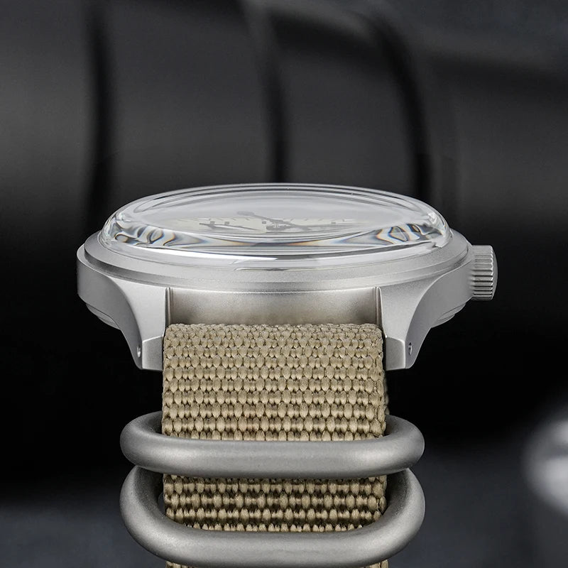 Militado ML07 Quartz Watch VH31 Sweep Movement Domed Sapphire Crystal Luminous 10Bar Waterproof 36mm Vintage Mens Watches