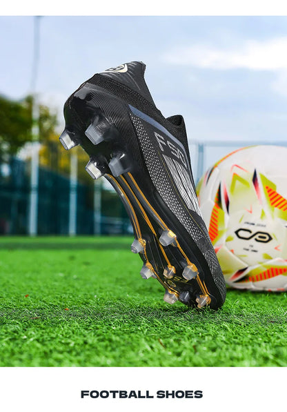 New Men Soccer Shoes Cleats Training Boys Sport Football Boots FG/TF Non Slip Match Breathable Adult Long Spikes Outdoor Sneaker