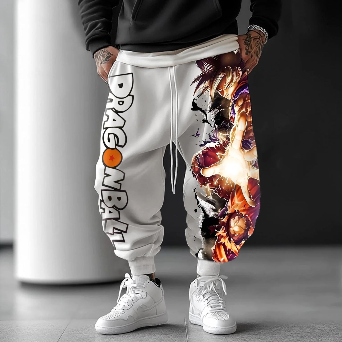 2026 Anime Saiyan Dragon Ball Summer Outdoor Sweatpants Harajuku Trendy Men Women Street Loose Casual Fashion Sports Cuffed Pants