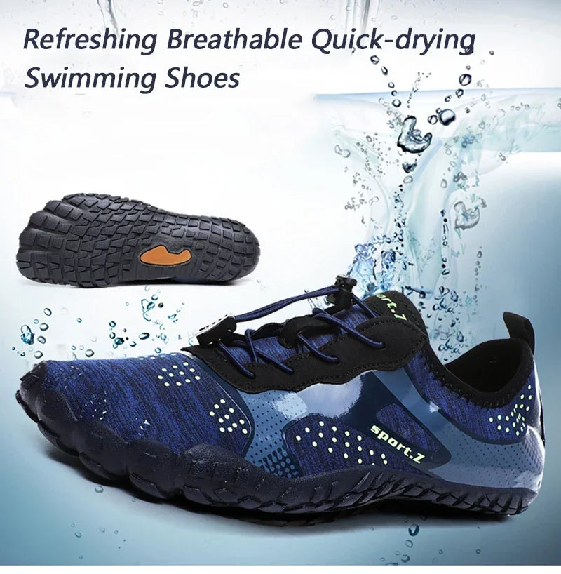 Men Lightweight Refreshing Aqua Boots Breathable Women Outdoor Water Shoes Anti-Slippery Wear-Resistant Sports Hiking Sneakers