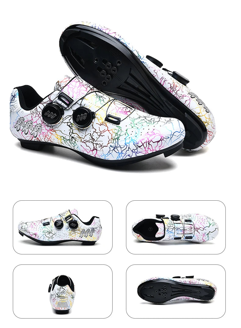 Professionelle Rennradschuhe für Herren und Damen – selbstarretierende Speed-Fahrradschuhe mit SPD-Cleats für Racing und Wettkampf