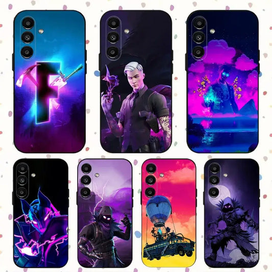 R-Royales F-Fortnites Handyhülle für Samsung S24,S21,S22,S23,S30,Ultra,S20,Plus,Fe,Lite,Note,10,9,5G, Schwarz, Soft Cover