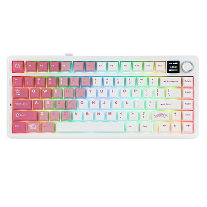 EPOMAKER X AULA F75 MAX Compact 75% Wired/BT5.0/2.4GHz Wireless Mechanical Gaming Keyboard with TFT Screen & Knob for PC/Mac