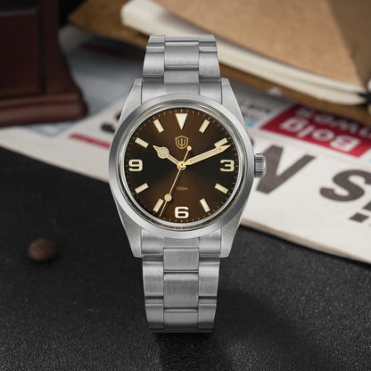 Watchdives WD1016 V3 37mm Uhr mit VH31 Sweep-Uhrwerk, Edelstahlgehäuse, luxuriösem Saphirglas, 100m wasserdicht, Herrenuhr mit Box, ideales Geschenk