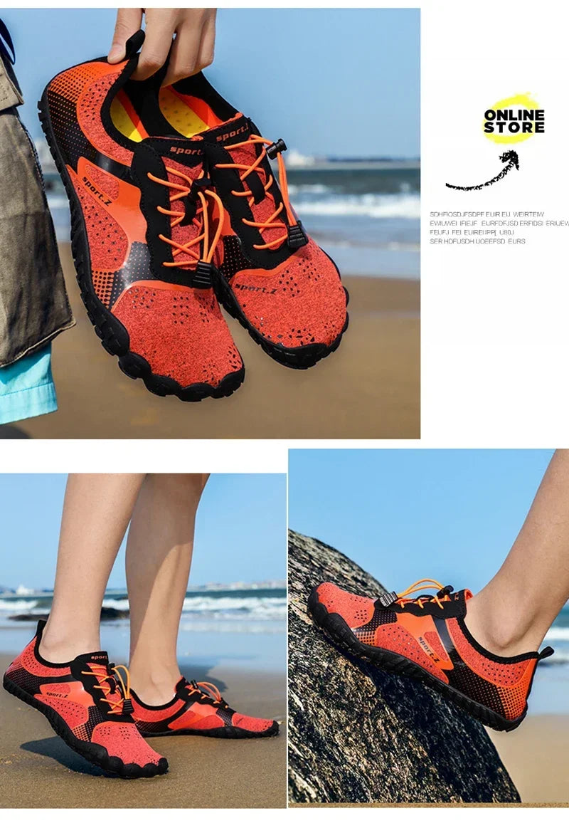 Men Lightweight Refreshing Aqua Boots Breathable Women Outdoor Water Shoes Anti-Slippery Wear-Resistant Sports Hiking Sneakers
