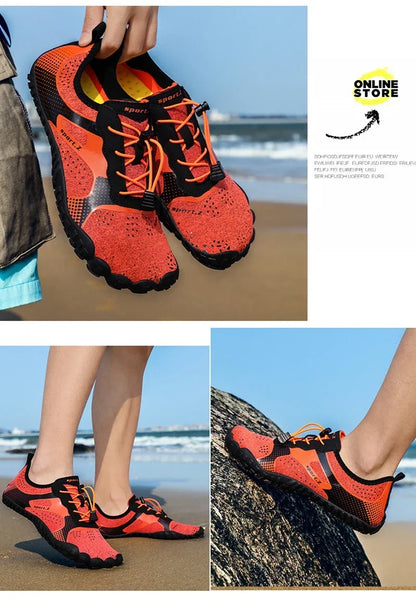 Men Lightweight Refreshing Aqua Boots Breathable Women Outdoor Water Shoes Anti-Slippery Wear-Resistant Sports Hiking Sneakers