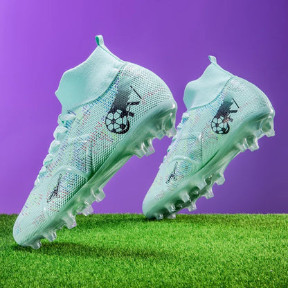 New Men's Football Boots Training Soccer Shoes Breathable Grass Cleats Match Long Spikes Indoor Sneakers Ultralight Drop Shipping