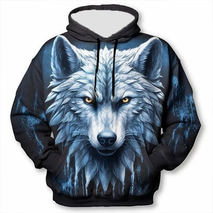 Animal Wolf 3D Print Hoodies Men Women Autumn Fashion Streetwear Oversized Hooded Sweatshirts Pullovers Y2K Tops Unisex Clothing
