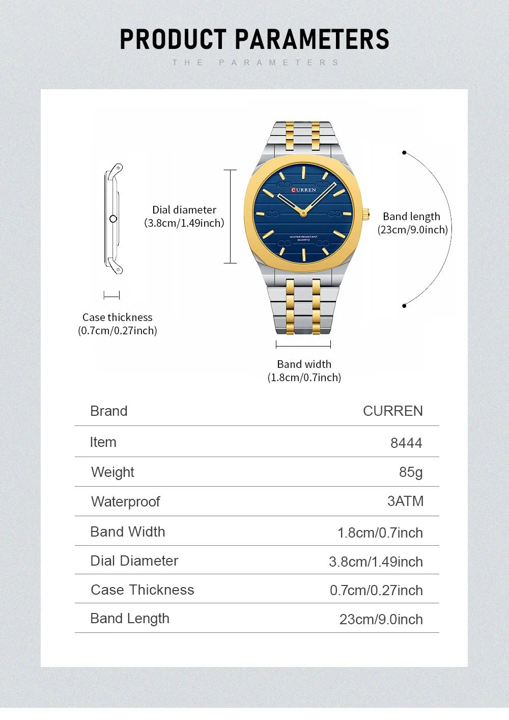 CURREN Top Luxury Brand Quartz Watch Men Stainless steel Strap Military Watches 30ATM Waterproof Wristwatch Relogio Masculino