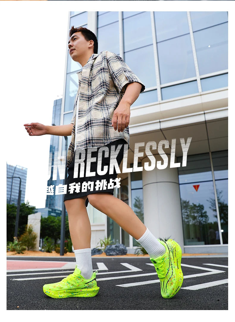 2026 Air Cushion Jogging Shoes Running Shoes Carbon Board Marathon Men Sports Breathable Lightweight Women's Nonskid Sneakers