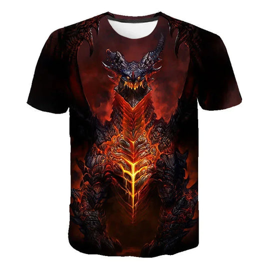 2024 New Game T-shirt World Of Warcraft 3D Printed Men Women Fashion Casual Streetwear T Shirt Harajuku Oversized Tees Tops
