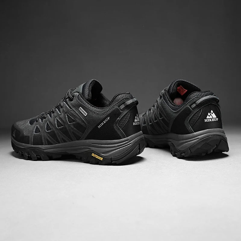HIKEUP New Arrival Men's Hiking Shoes Breathable Lace Up Trekking Male Cushioning Outdoor Climbing Tourism Sneakers for Men