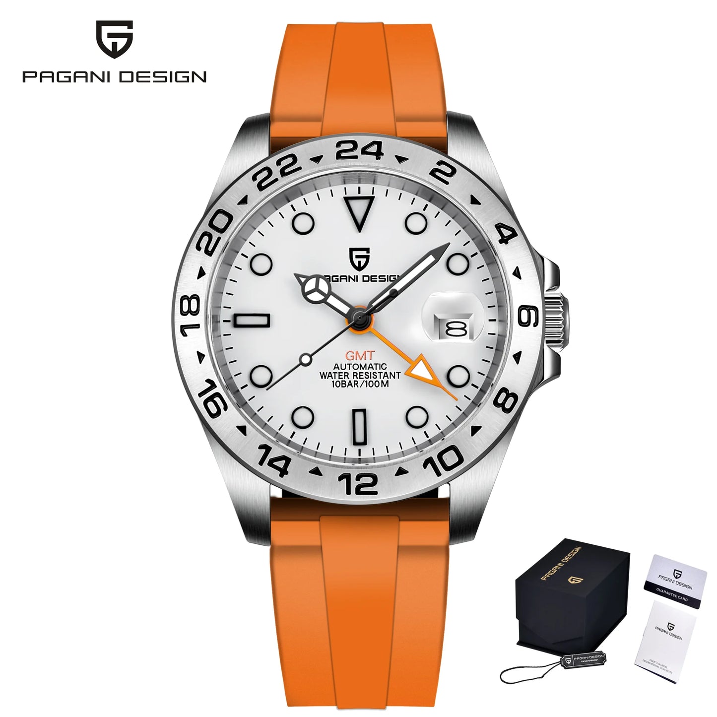 Pagani Design 2026 Nuevo reloj de buceo para hombre 42mm zafiro mecánico automático GMT 100m resistente al agua PD1682
