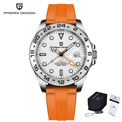 Pagani Design 2026 Nuevo reloj de buceo para hombre 42mm zafiro mecánico automático GMT 100m resistente al agua PD1682