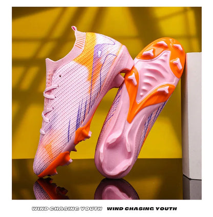 Professional Men's Outdoor FG Football Shoes, Durable Comfortable Training Shoes for Adults and Teenagers, Non-slip Soccer Shoes