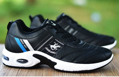 Men's Leather Sneakers Casual Versatile Outdoor Non-slip Running Footwear Fashion Men's Board Shoes Zapatos Homme