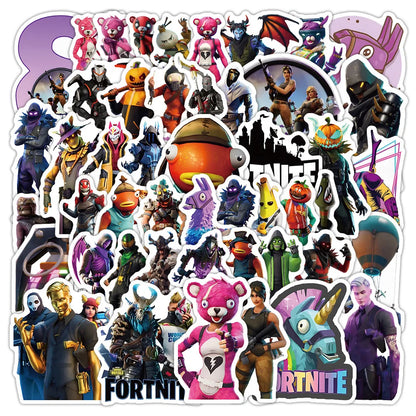 Fortnite Creative Personality Graffiti Sticker Animation Cartoon Goo Card Mobile Phone Case Scooter Water Cup Sticker Decoration