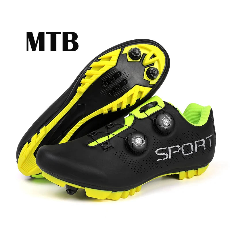 Ultra-Light Cycling Shoes, Breathable and Lightweight, SPD-Compatible Hard Soles for Road Mountain Bike Competition Training